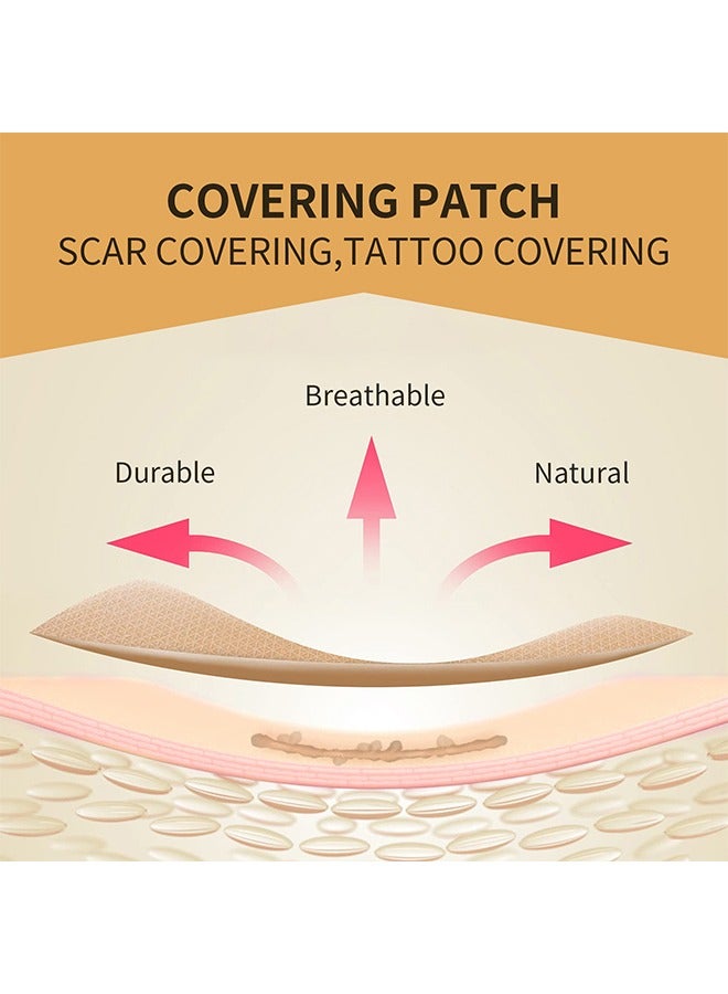 6 Patch Tattoo Cover Up Tape, Ultra Thin Skin Tone Concealer Sticker, Invisible Concealer Patch for Covering up Tattoos and Scars