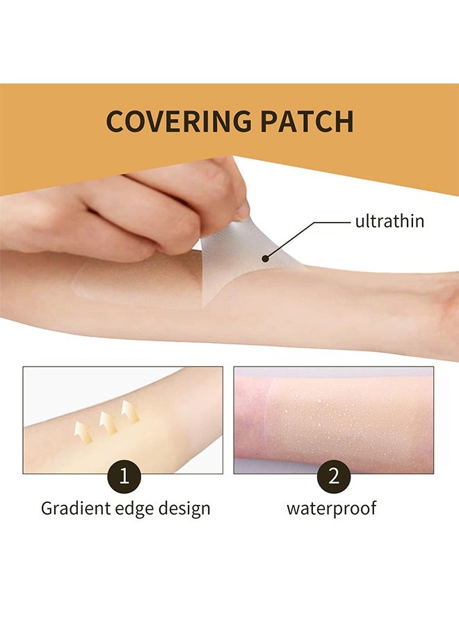 6 Patch Tattoo Cover Up Tape, Ultra Thin Skin Tone Concealer Sticker, Invisible Concealer Patch for Covering up Tattoos and Scars