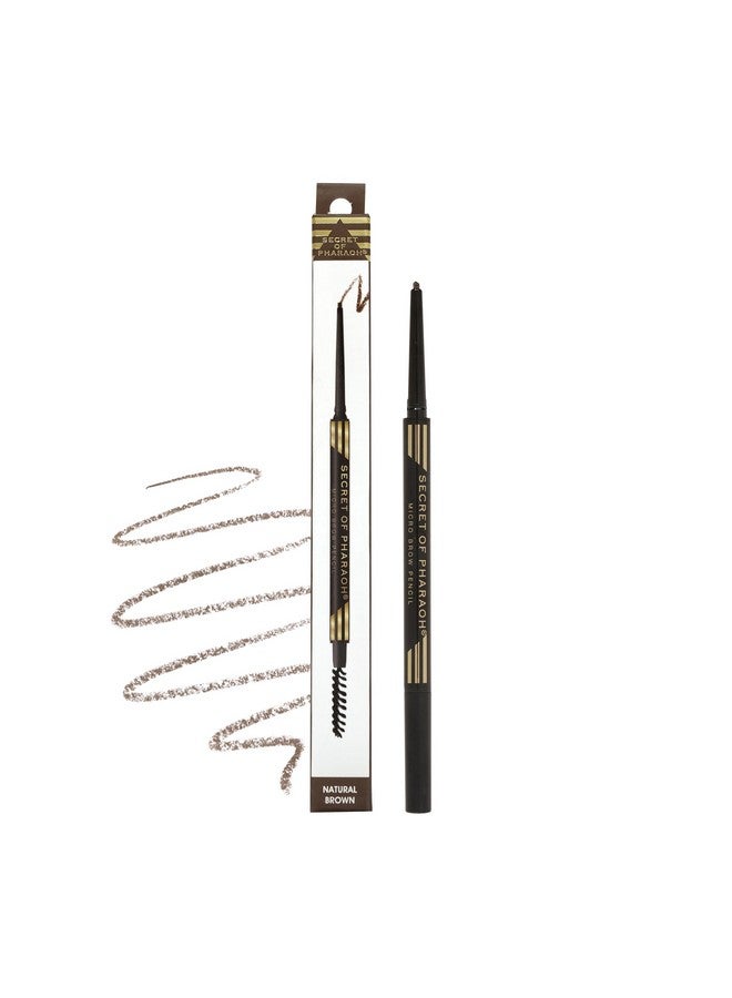 Micro Brow Pencil Natural Brown Draws Tiny Brow Hairs With Ultra Thin Eye Brow Pencil Defines Final Look Soft Brush For Smudging Water Resistant Formula Curelty Free