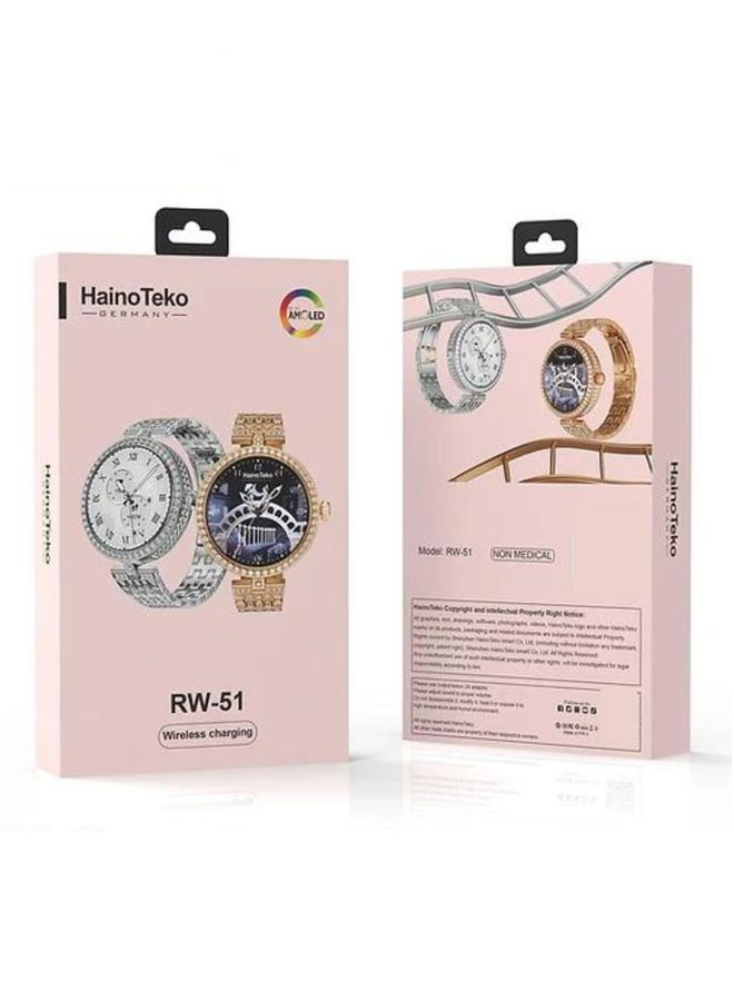 RW-51 Smartwatches for Girls and Womens_Silver