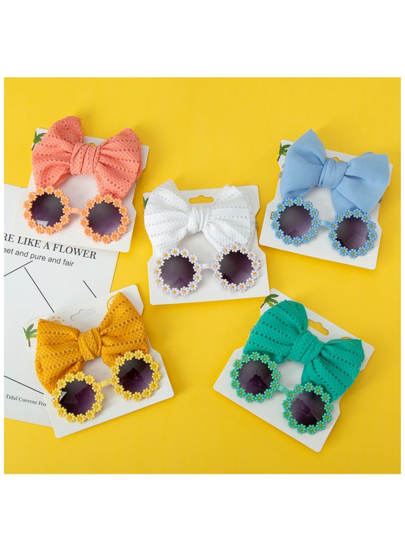 Zairah Glasses and Headband Set For Babies and Girls- White
