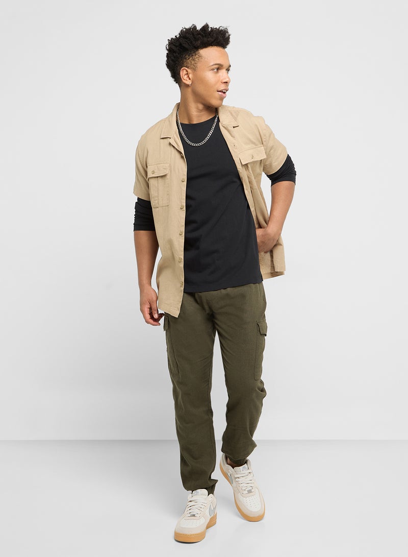 MENS COTTON/LINEN CARGO PANT