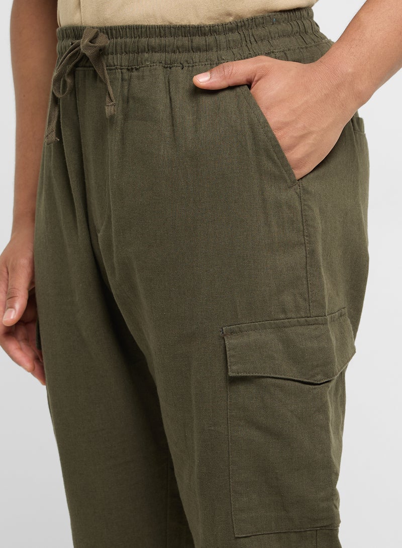 MENS COTTON/LINEN CARGO PANT