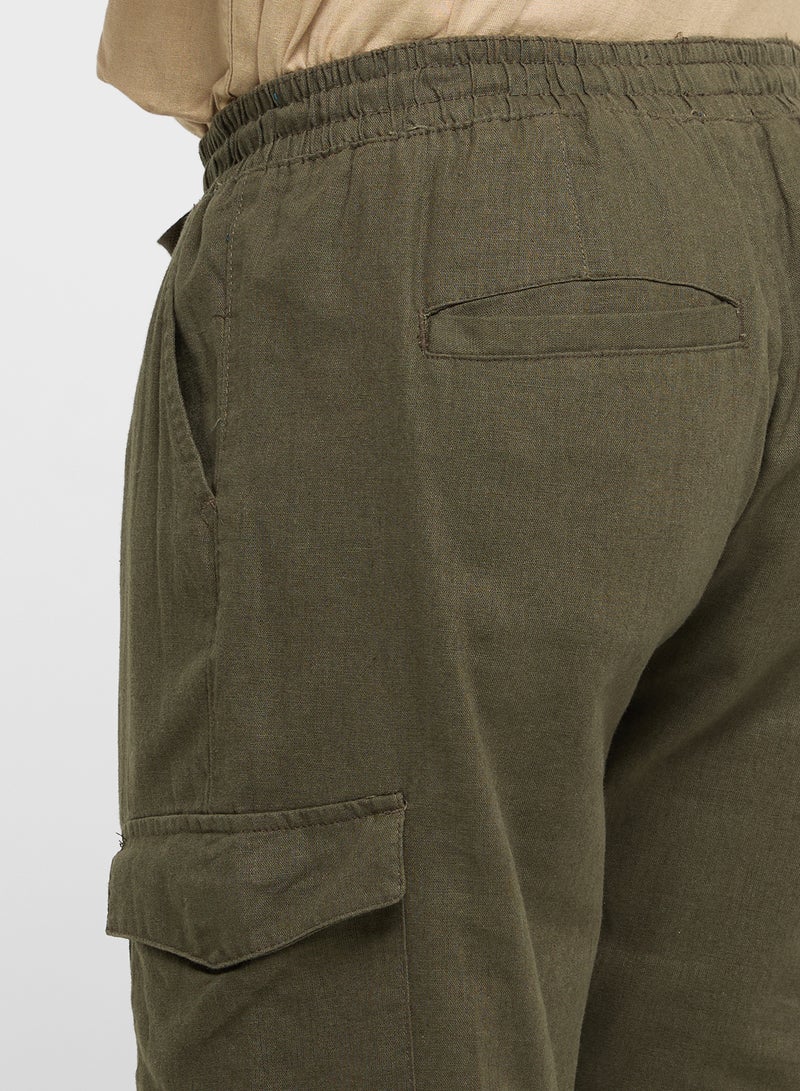 MENS COTTON/LINEN CARGO PANT