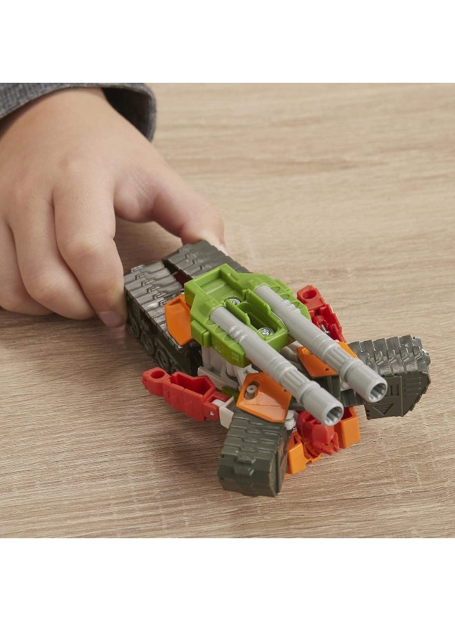 TRANSFORMERS Bumblebee Cyberverse Adventures Action Attackers: 1-Step Bludgeon Action Figure, Whirlwind Slash Action Attack Move, 10.5-cm