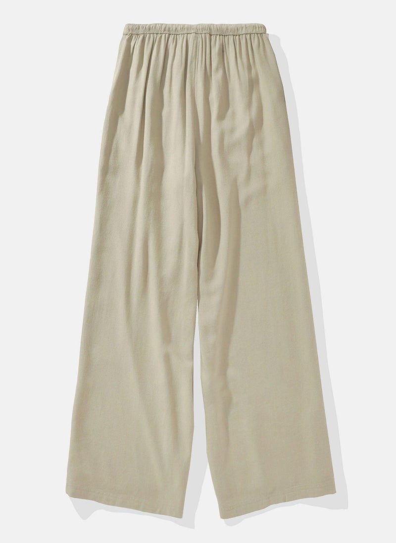 High Waist Wide Leg Drawstrings Pants