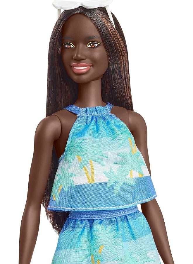 Barbie Loves The Ocean Doll - Ocean Print Top And Skirt