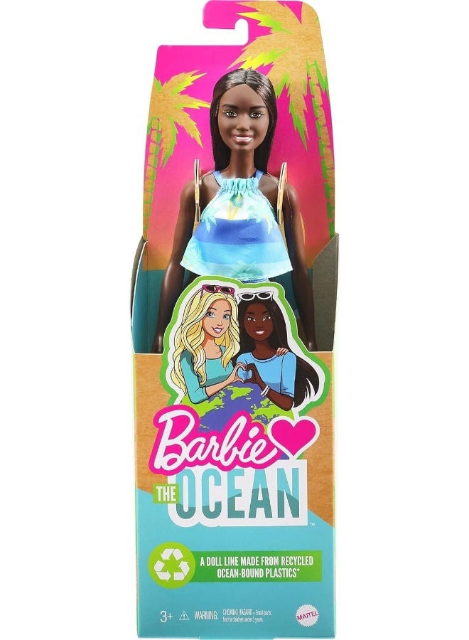 Barbie Loves The Ocean Doll - Ocean Print Top And Skirt