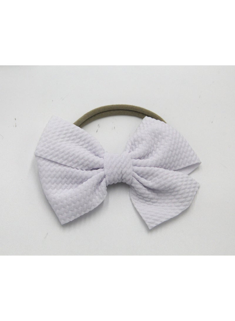 Anaya Rainbow Glasses and Bow Barrette Ponytail Set For Babies and Girls - White