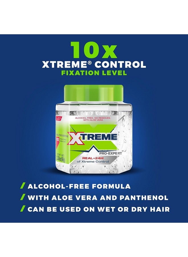 Proexpert Clear Styling Hair Gel Alcoholfree 24Hours Control With Aloe Vera Travel Size 3.39 Oz (Pack Of 24)