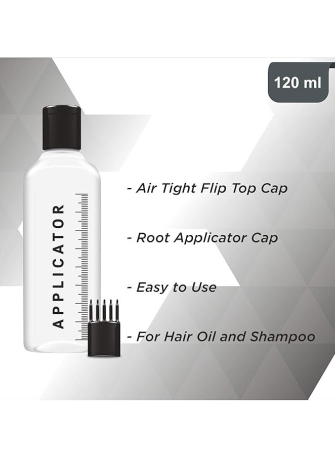 Hair Root Applicator Bottle with Comb Cap for Applying Hair Oil, Shampoo and Medicine Pack of 4