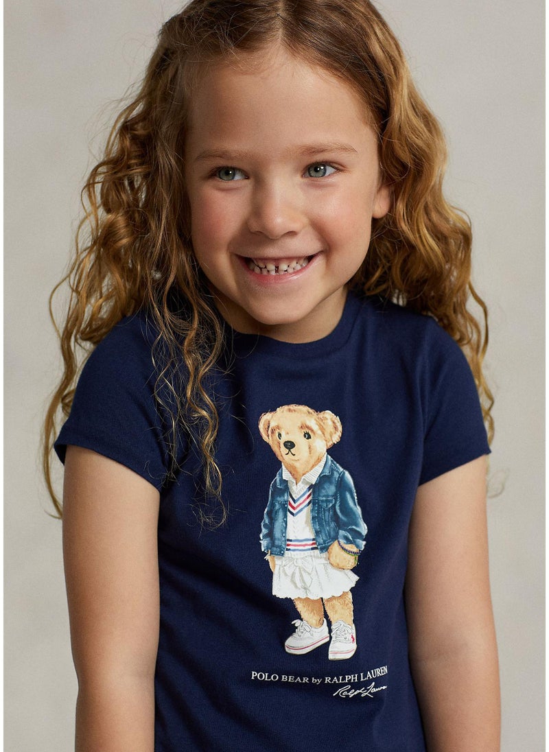 Kids Bear Print T-Shirt Dress