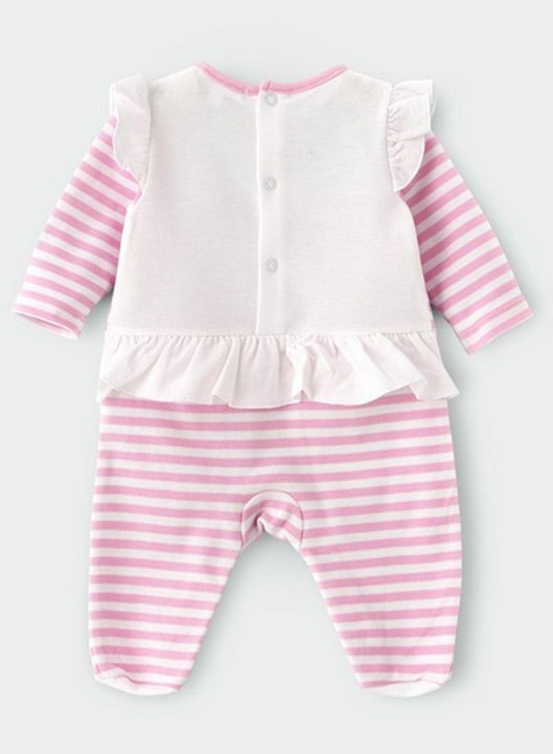 Infant Striped Footed Romper