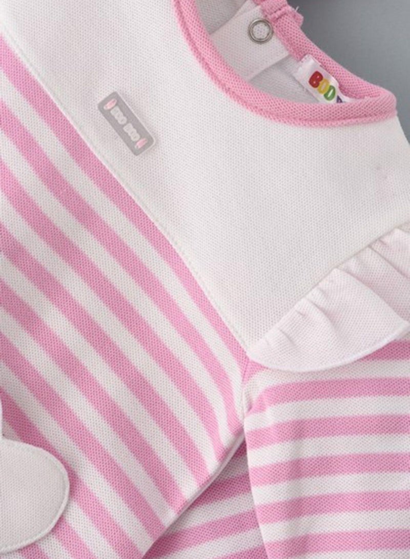 Infant Striped Footed Romper