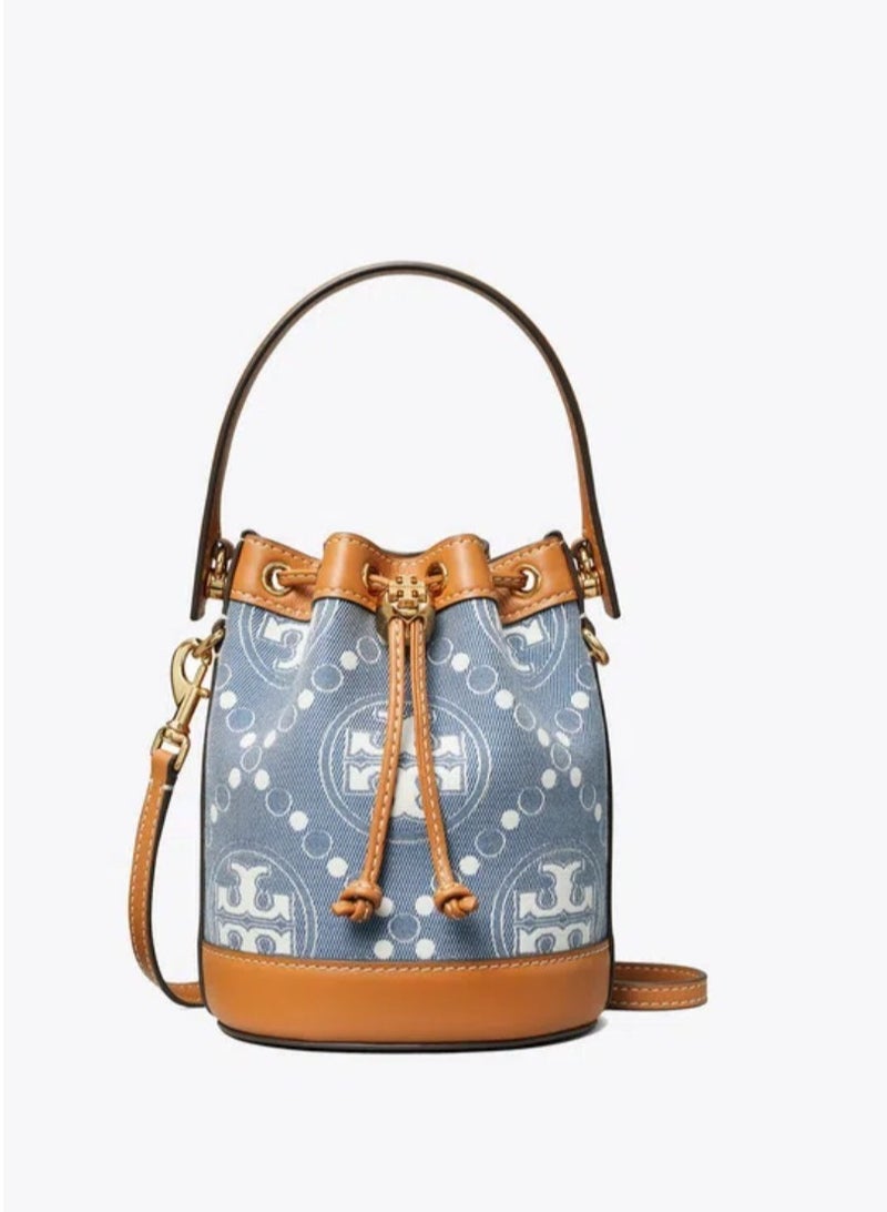 Tory Burch Mini T Monogram Jacquard Bucket Bag