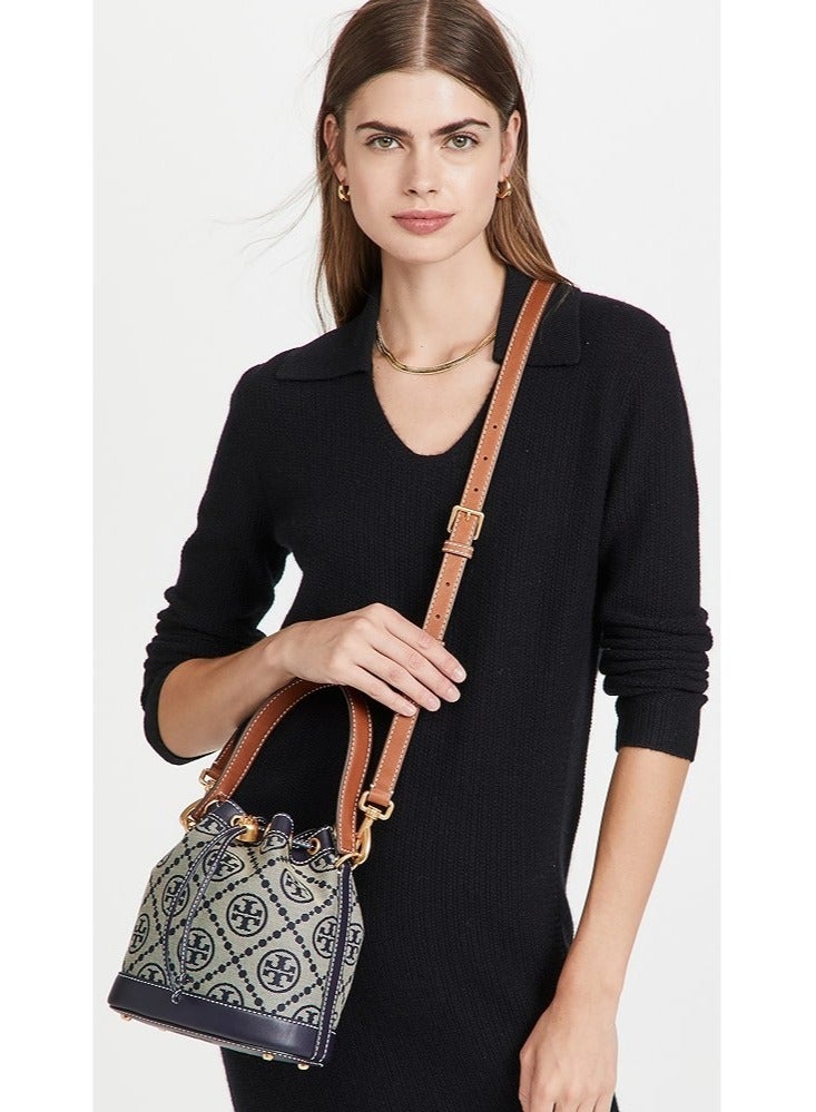 Tory Burch Large T Monogram Jacquard Bucket Bag