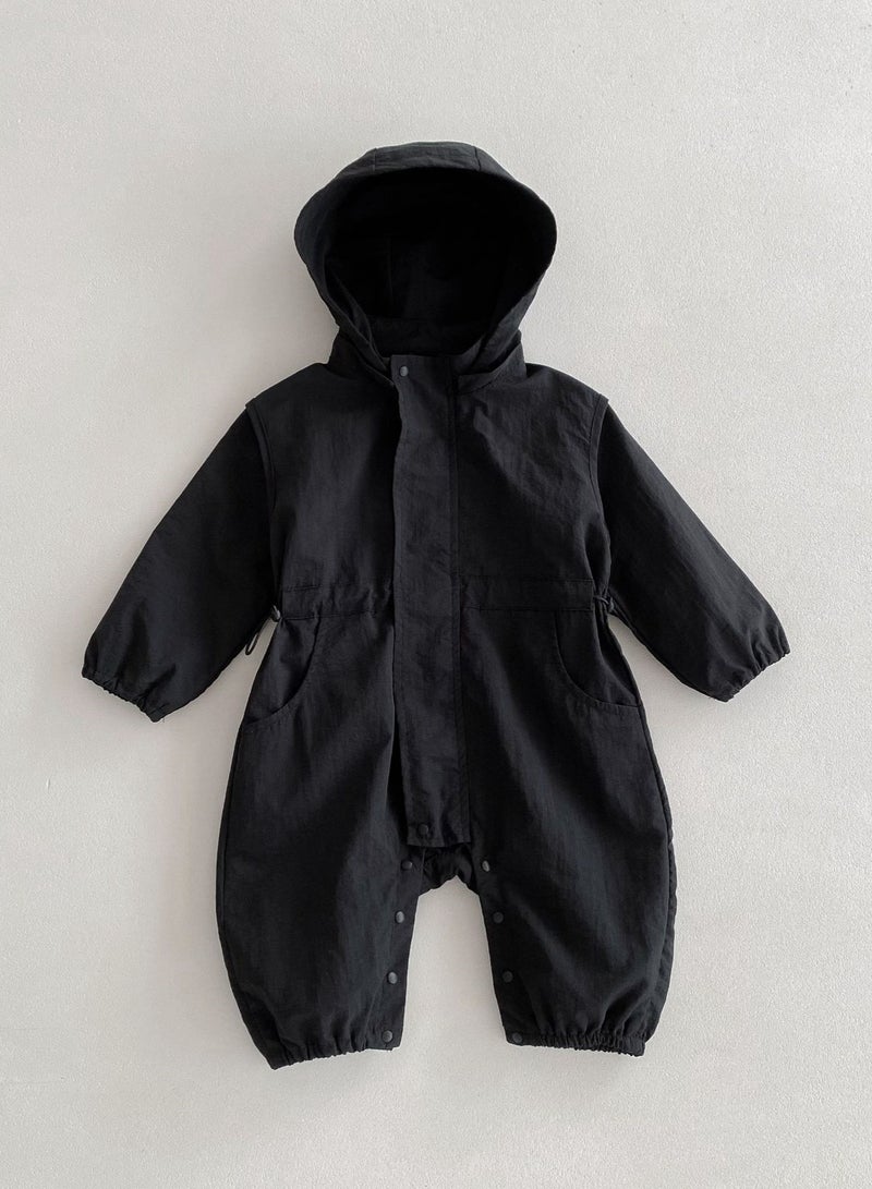 Baby Jumpsuit, Baby Hooded Workwear, Climbing Suit