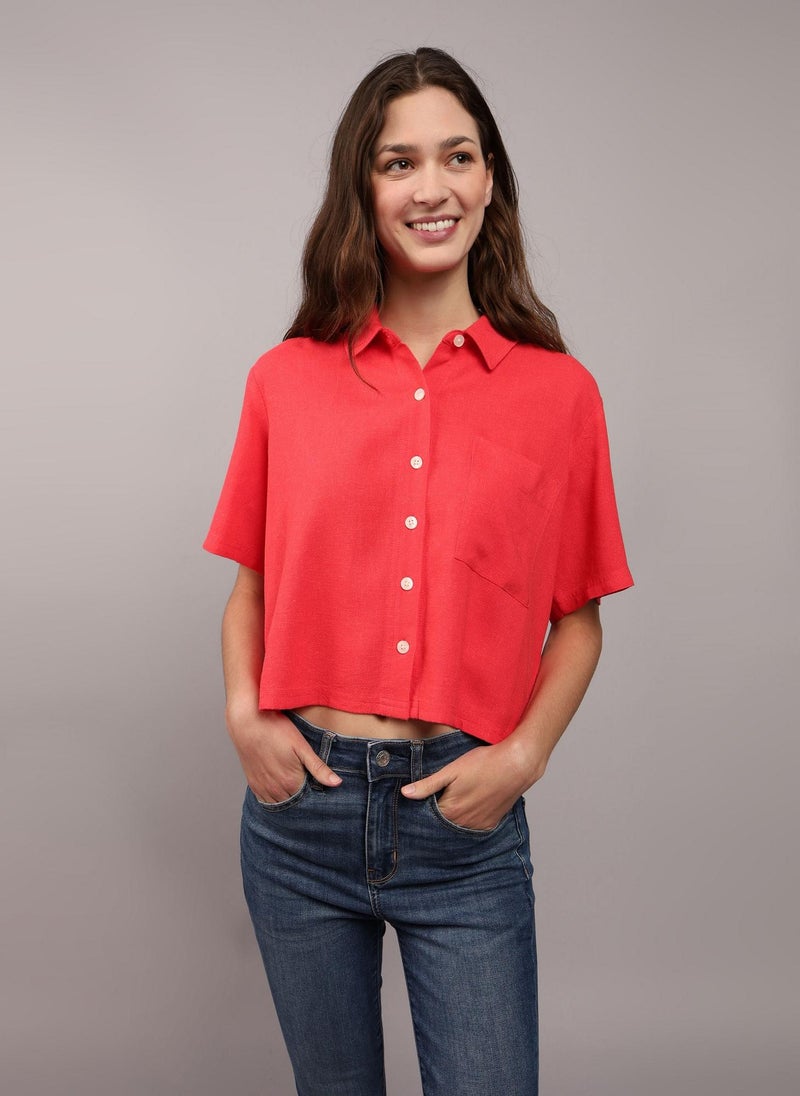 Short-Sleeve Button-Up Shirt