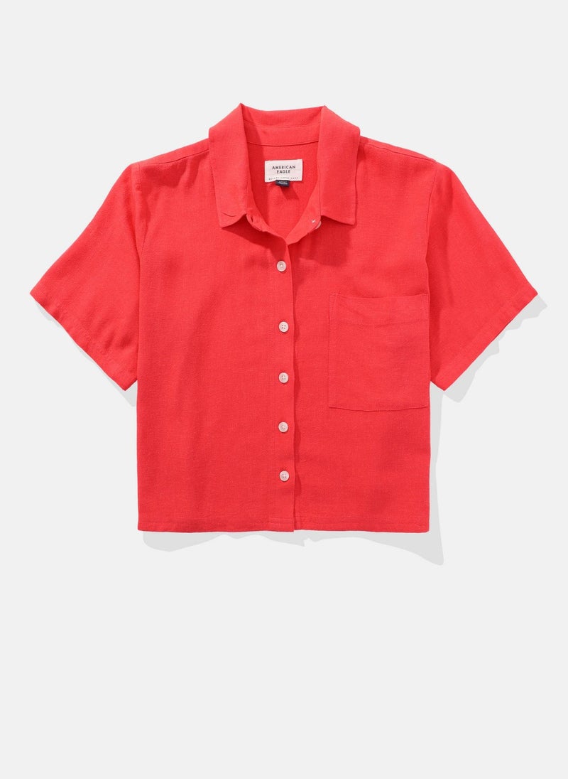 Short-Sleeve Button-Up Shirt