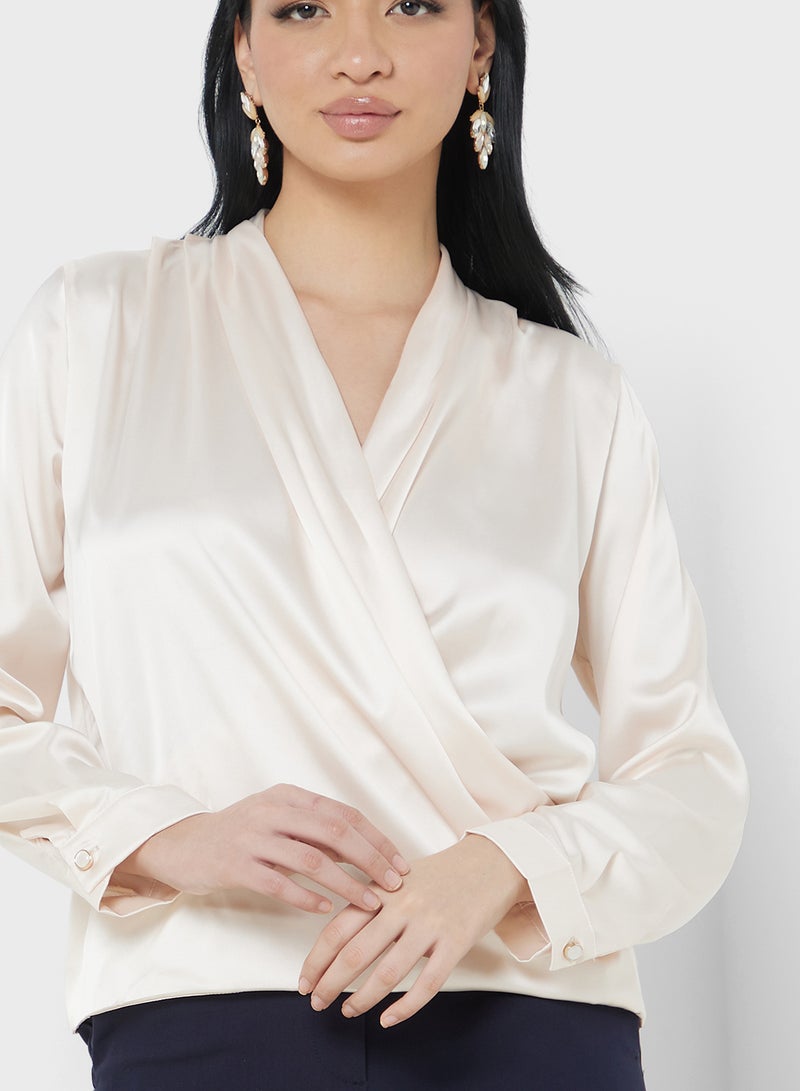Surplice Neck Top
