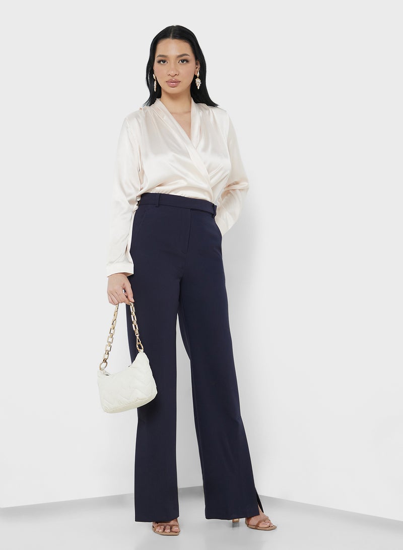Surplice Neck Top