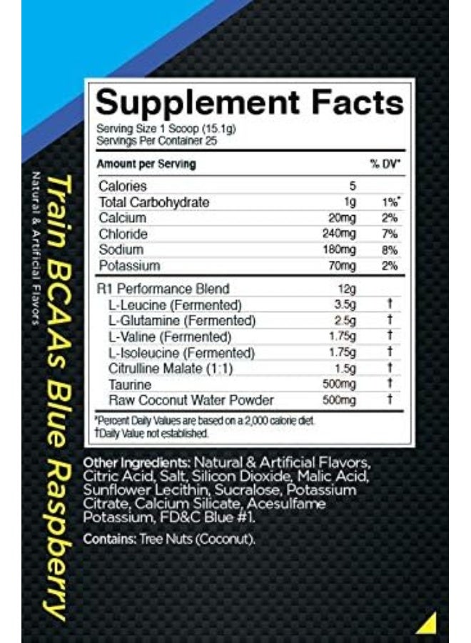 Train Bcaa'S 100% Performance, Hydration And Recovery Dietary Supplement Peach Mango 25 Servings 378G