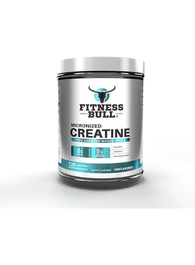 100% Monohydrate Creatine Help To Increase Muscle Mass And Performance Unflavoured 600 Grams 120 Servings