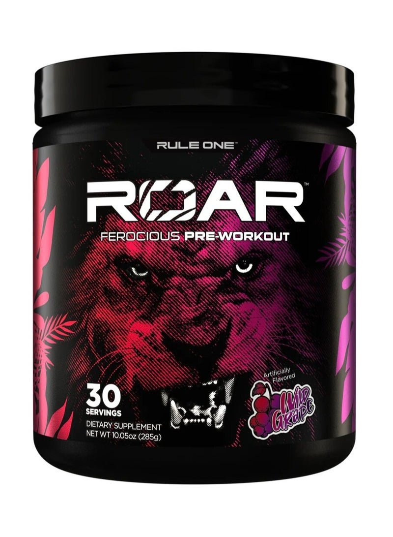 Ruleone, Roar Pre Workout, Wild Grape, 285g, 30 Servings