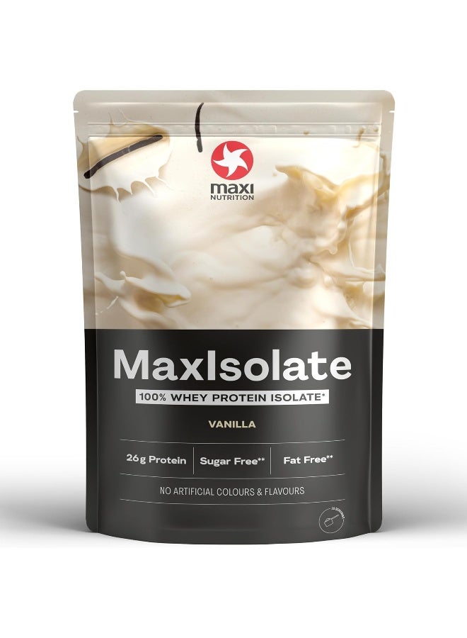 100% Whey Protein Maxisolate Low Sugar And Fat No Artificial Flavors Vegetarian Diet Natural Vanilla Flavor 1 Kg