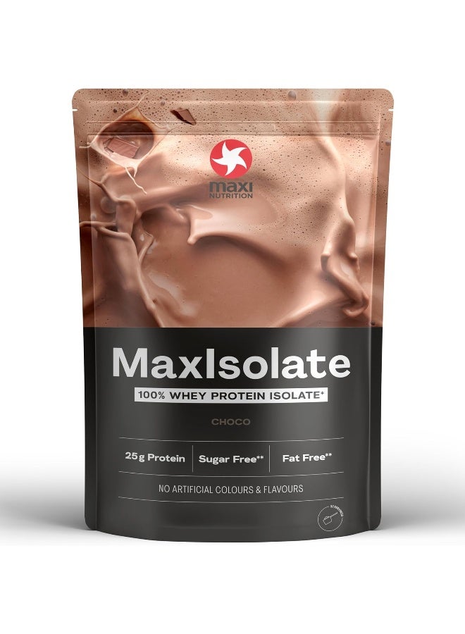 100% Whey Protein Maxisolate Low Sugar And Fat No Artificial Flavors Vegetarian Diet Natural Choco Flavor 1 Kg