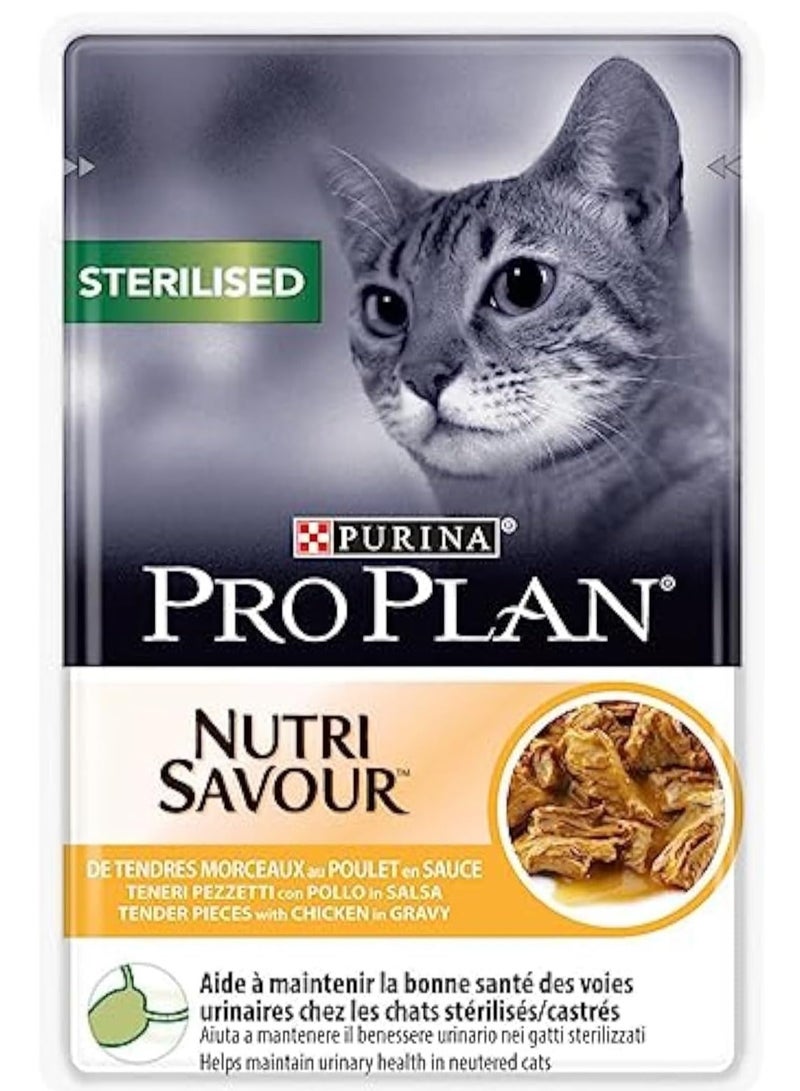 purina pro plan sterilised adult chicken wet food 85 gram 26 pouches