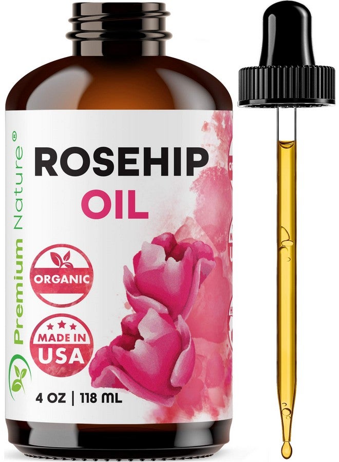 Rosehip Oil For Face Oil For Women, Rosehip Seed Oil Pure Cold Pressed Unrefined Oil For Hair And Nails Skin Care Moisturizer, Rose Hips Face Oils And Serums 4Oz