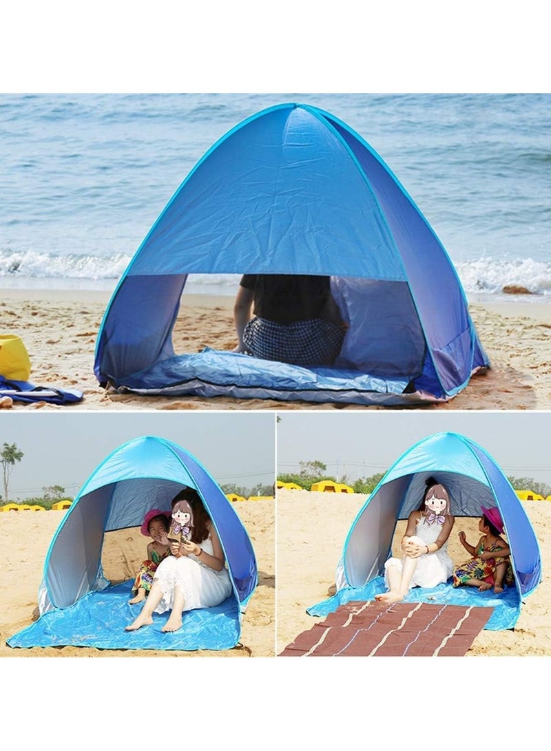 Pop Up Beach Tent for 2 Person, Automatic UV Protection Sun Shelter, 165 x 150 x 110 cm
