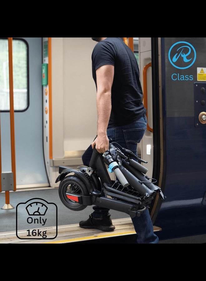 Folding Electric Scooter | 350W, 15km/h Top Speed, 25km Range | Detachable Rechargeable Battery Pack | IPX4 Lightweight eScooter with App