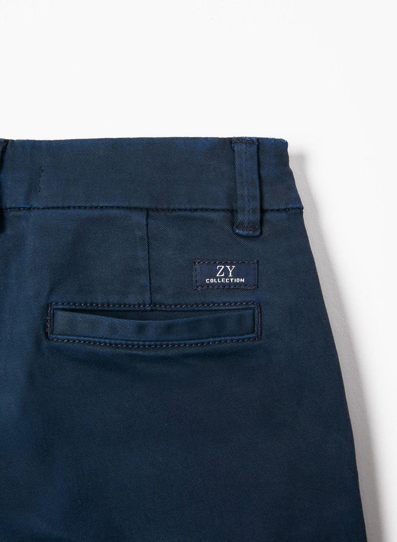 Twill Shorts for Boys, Dark Blue