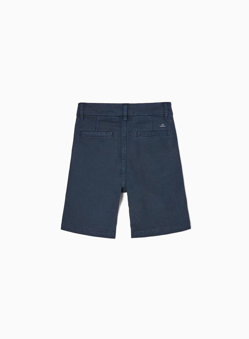 Twill Shorts for Boys, Dark Blue