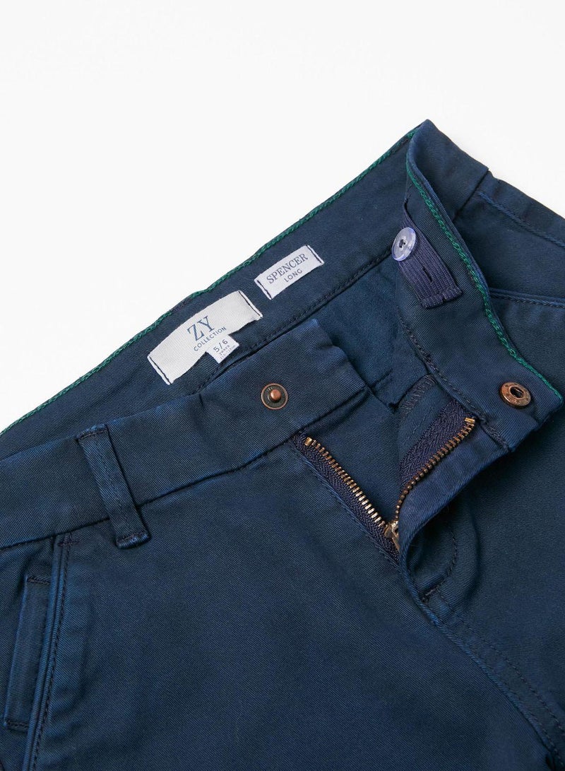 Twill Shorts for Boys, Dark Blue