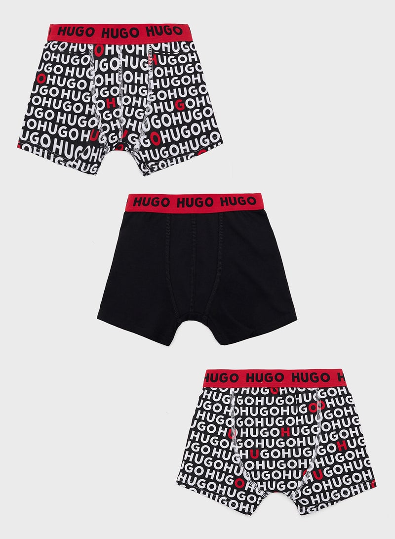 3 pack Kids Logo Boxers