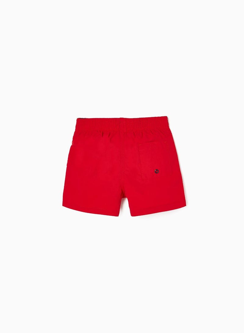 Swim Shorts UPF 80 for Boys, Red