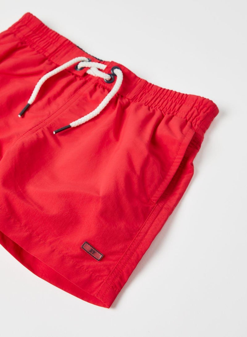 Swim Shorts UPF 80 for Boys, Red