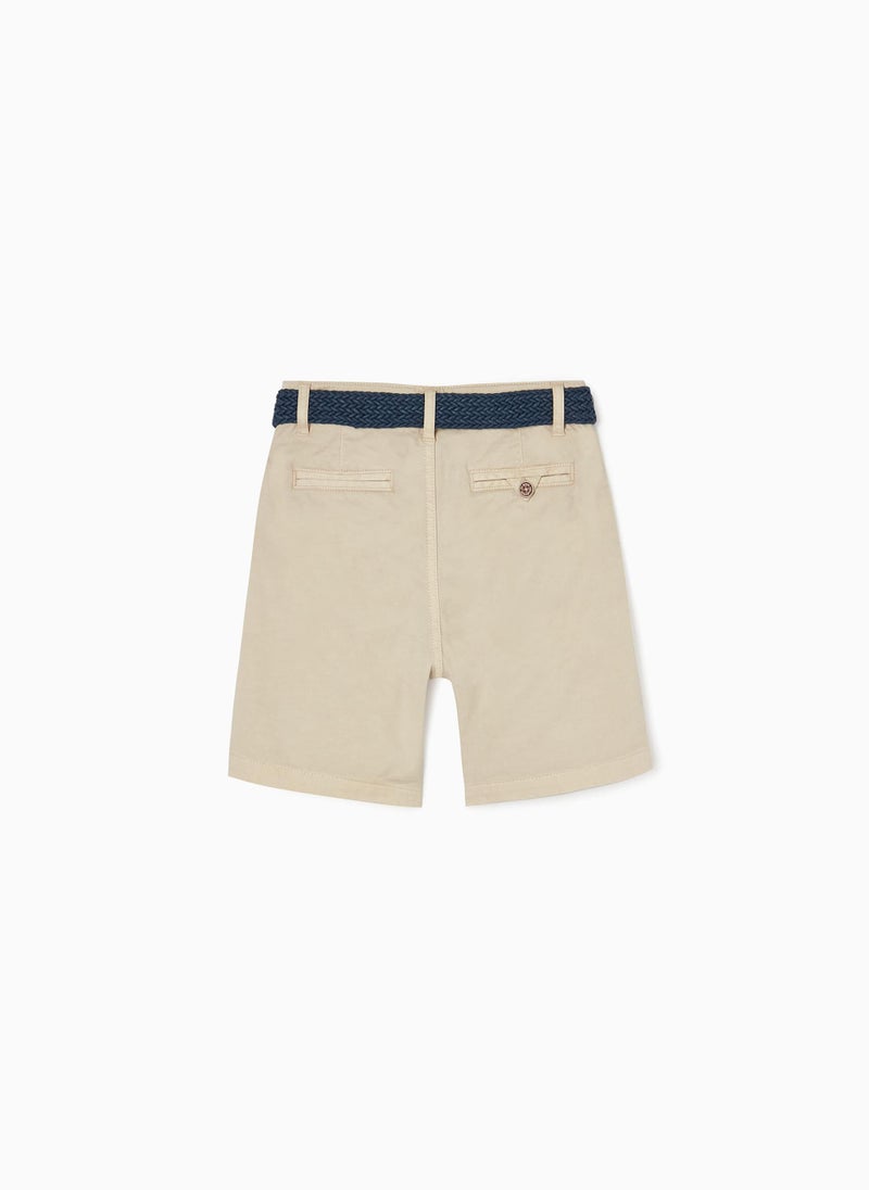 Shorts with Belt for Boys, Beige