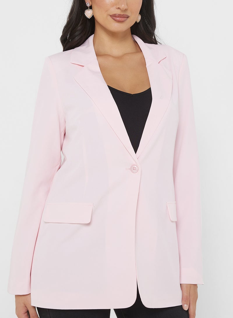 Button Fastening Oversize Blazer