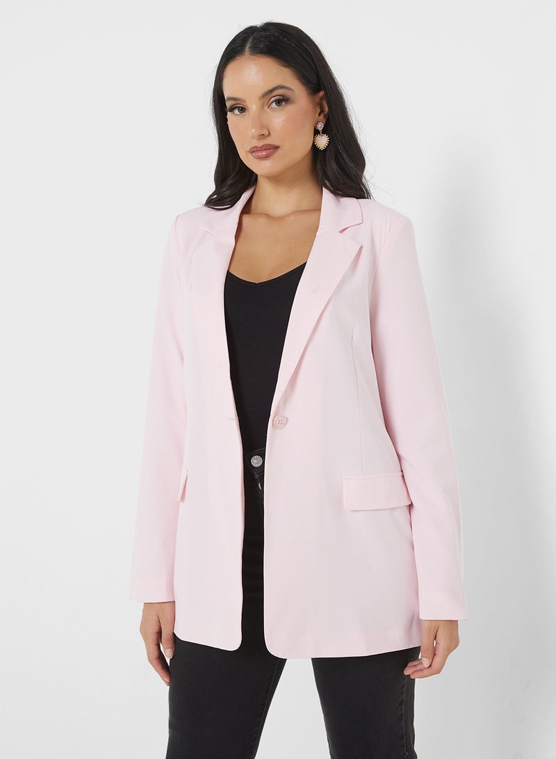 Button Fastening Oversize Blazer