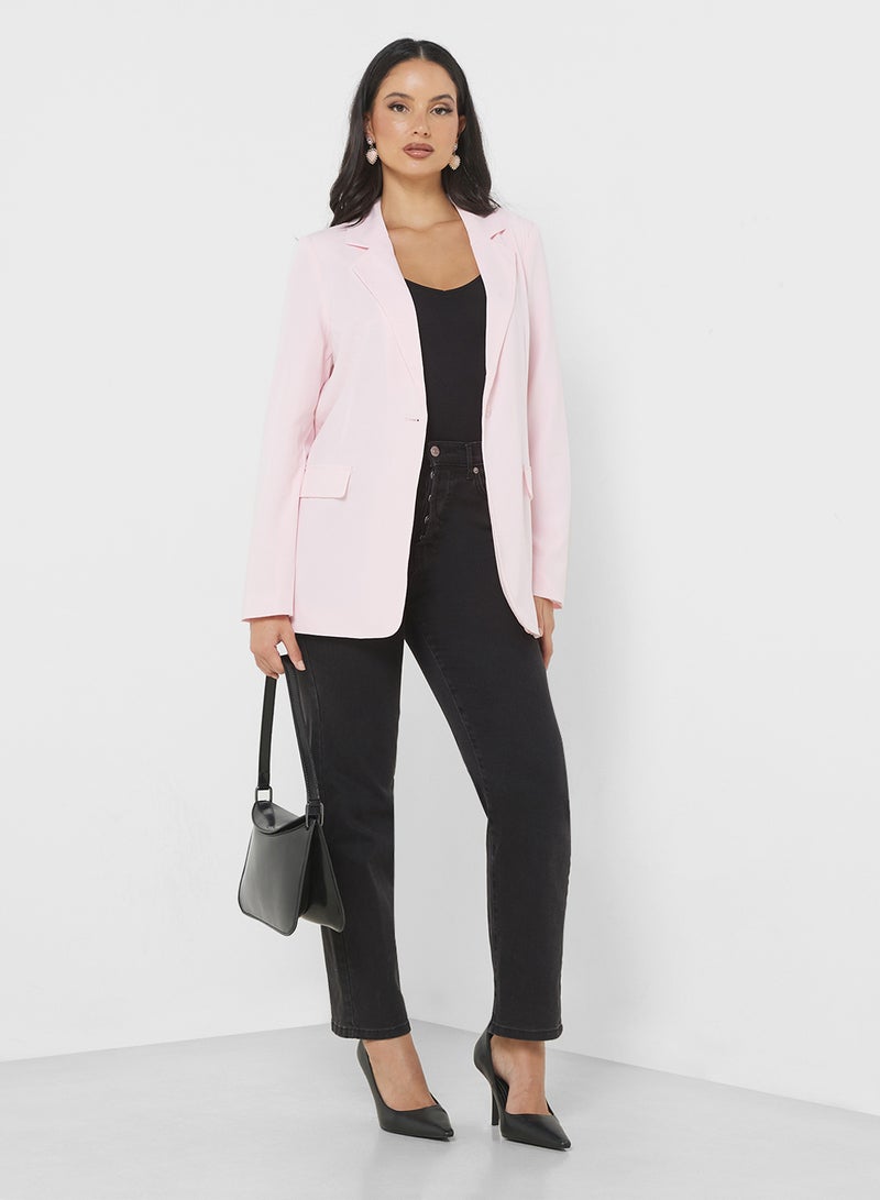 Button Fastening Oversize Blazer