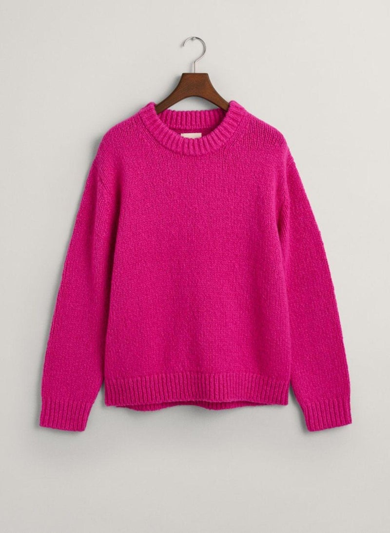 Gant Wool Boucle Crew Neck Sweater