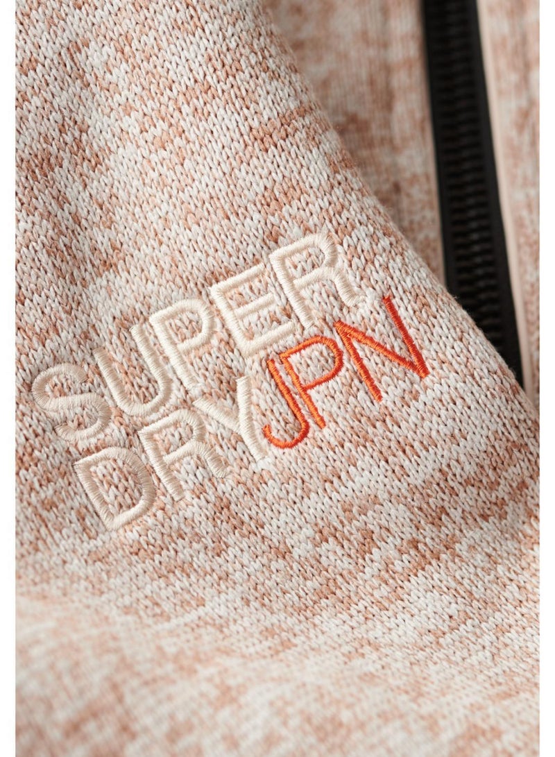 HOODED BONDED KNIT BOMBER JKT