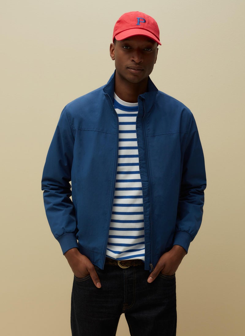 PIOMBO full-zip bomber jacket with high neck