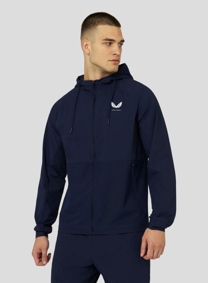 Men'S Active Lightweight Woven Jacket - Navy