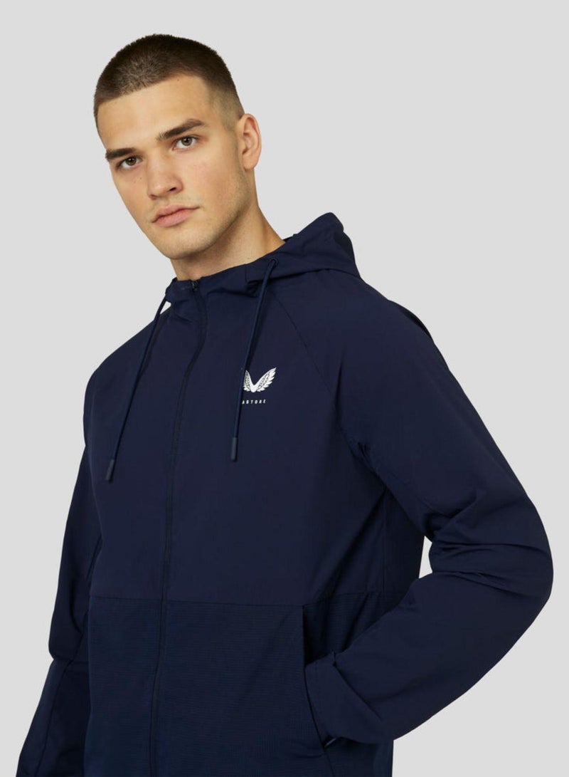 Men'S Active Lightweight Woven Jacket - Navy