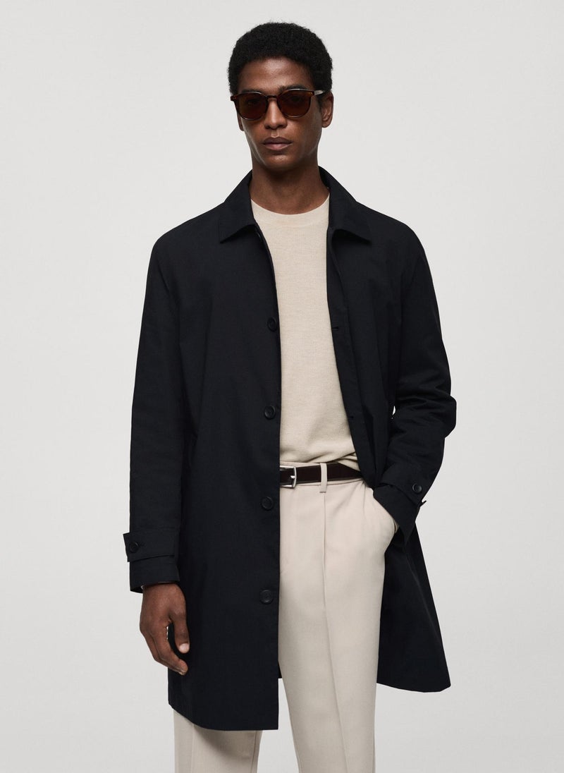 Classic Water-Repellent Trench Coat